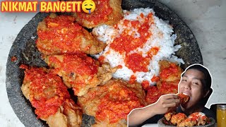 MUKBANG AYAM GORENG CRISPY SAMBEL ULEK MERCON