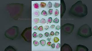 Outstanding Watermelon 🍉 Tourmaline slices #tourmaline #slices #colors#viralshorts #usa #uk#canada