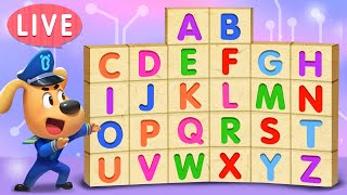 🔴LIVE | ABC Learn English Alphabet | Educational Cartoons for Kids | Sheriff Labrador