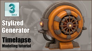 How to model Stylized Reactor in 3ds Max - Timelapse