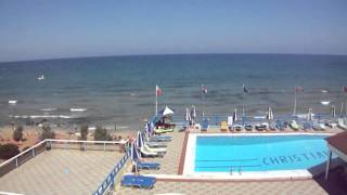 Vieuw over the sea in Stalida (Crete).MP4