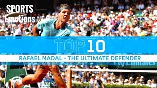 Tennis TOP 10 Nadal - Coups de Défense : passings, lobs, réflexes