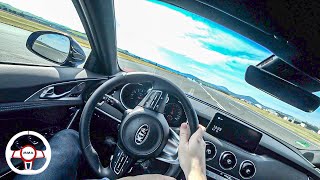 2021 KIA STINGER GT 366HP POV DRIVE on Closed Airport *DRIFT*