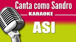 Sandro - Así - Karaoke Vision