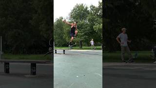 5050 BACKFOOT FLIP OUT! #skateboarding #shorts