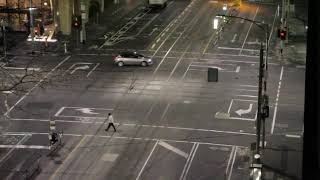 Hook turn at William and Collins Street, Melbourne, Australia