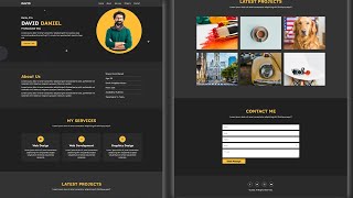 Animated Portfolio Website Template In Html CSS JavaScript | Personal Website with Typing Animation