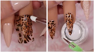 New Nail Art For Acrylics: Leopard Spider Gel Nails! ✨