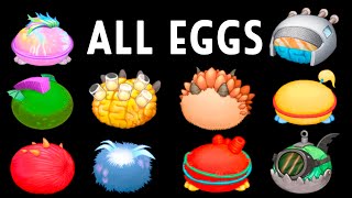 All Eggs - My Singing Monsters: Air Island (with rare and epic)