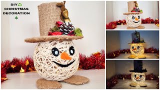 New Year's Snowman !⛄ Great Idea of Christmas Decoration  from recycled materials DIY♻️