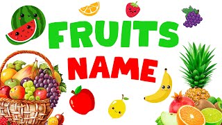 Fruits Name | Colourful Fruits Name |Fruits Name for Kids | Colourful Animation for kids | Fruits🌈🍎🍇