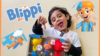 BLIPPI TOYS || Abdul Rahman’s new blippi toys unboxing. Pretent play fire fighter & builder.