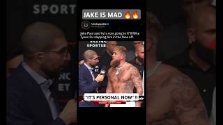 JAKE PAUL RESPONDS TO MIKE TYSON SLAP - HE IS FURIOUS!!👀🔥#angry #miketyson #jakepaul #netflix #fight