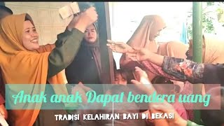 TRADISI SELAMATAN KELAHIRAN BAYI DI BEKASI || CUKUR RAMBUT || BEREBUT UANG  SAWERAN #dailyvlog