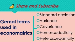 variance, covariance, standard deviation , homoscadasticity and Heteroscadasticity ( ECONOMETRICs)