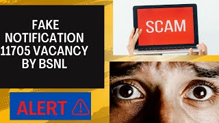 Scam || 11705 vacancy by bsnl jto  ||