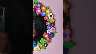 DIY Decor Boring Mirror With Super Duper Clay🌺 #superclay #decoration #ideas #shorts