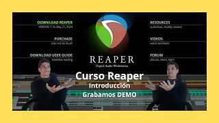 #1 Curso de REAPER en español 2024 //Introducción (Grabamos un DEMO)