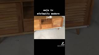 meja minimalis modern kayu jati