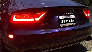 Audi S7 4.0T Kota Performance Exhaust Cold Start, Revs, and Driving