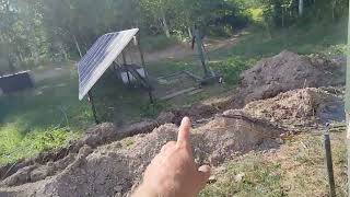 Temporary Solar Wires And House Footings started! Shaky Video