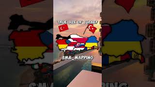 True size of Turkey ￼ #geography #countries #views #shorts #mapping #subscribe