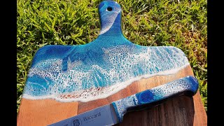 #39. Frothy Resin Waves on a Knife Handle - Process Video