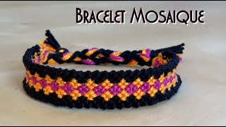 Comment faire un BRACELET BRESILIEN motif mosaique (intermédiaire)