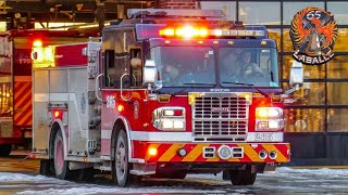 Montréal | Montréal Fire Department (SIM) Pumper 265 & Urgences-Santé Ambulance 207 Responding