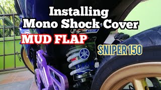 How to Install Mudflap for Sniper150 | How to install Mono shock cover Sniper150