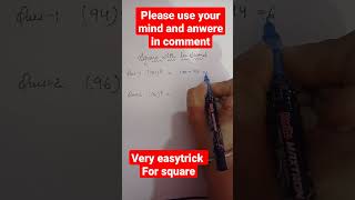 #shorts #maths #subscribe #channel #square #tricks