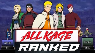 ALL KAGE RANKED POWER LEVELS - 2022 - AnimeScale