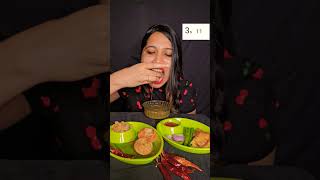 30 SECONDS 3 SPICY PANI PURI AND 1 CHICKEN SAMOSA CHALLENGE #shortvideo#shorts #viral#golgappa#asmr