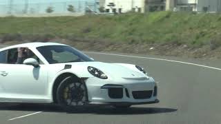 Porsche 911 GT3RS 991.1 Owner Spins Out on Freeway On-Ramp - Too Much Throttle - Cracks Carbon Fiber