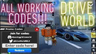 Drive World *ALL WORKING CODES! ($120K) - 4/6/2023