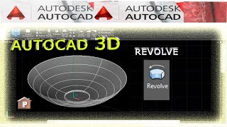 AutoCAD 3D. Hacer un plato con herramienta Revolve en AutoCAD 3D