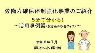 【農業者の皆様へ】労働力確保体制強化事業のご紹介（活用事例編）