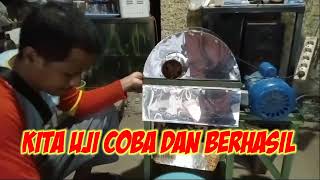 uji coba mesin pembuat gula kristal