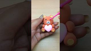 Cute Teddy Bear🐻 With Super Clay💗 @creativeartistshraddha #shorts #youtubeshorts #clayart