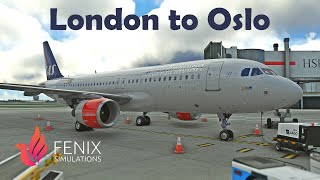 MSFS LIVE | Fenix A320 | London Heathrow to Oslo | Scandinavian OPS | GSX | VATSIM