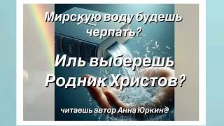 Мирскую воду будешь черпать? Иль выберешь родник Христов? #христианский #стих читает автор А.Ю.