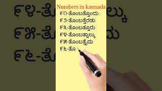 ೯೧ ರಿಂದ ೧೦೦/numbers in kannada /#trending