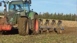 Landbouwhaspengouw - Fendt 720 Vario tarwe zaaien & Fendt 722 Vario ploegen