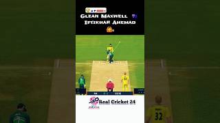 Iftikhar Ahmed vs Glenn Maxwell 🙆 Real Cricket 24 #shorts #ytshorts #viral #maxwell