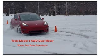 Tesla Model 3 Winter Driving Experience {Let the fun begin}