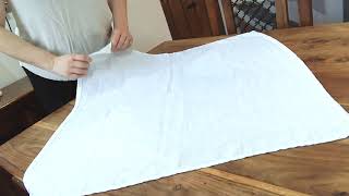 Muslin/terry folding: bat and Pickman tutorial