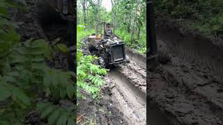 Tractor Battling Muddy Roads: Strength and Endurance #farming #agriculture #farmvehicle