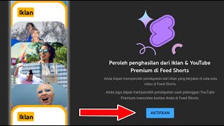 CARA MENGAKTIFKAN IKLAN FEED SHORTS YOUTUBE 2023