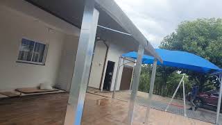 Toldo cortina com trave