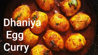 Dhaniya Egg Curry|Dhaba Style Egg Masala|Egg Curry For Chapati|Anda Masala|How to make Egg Gravy